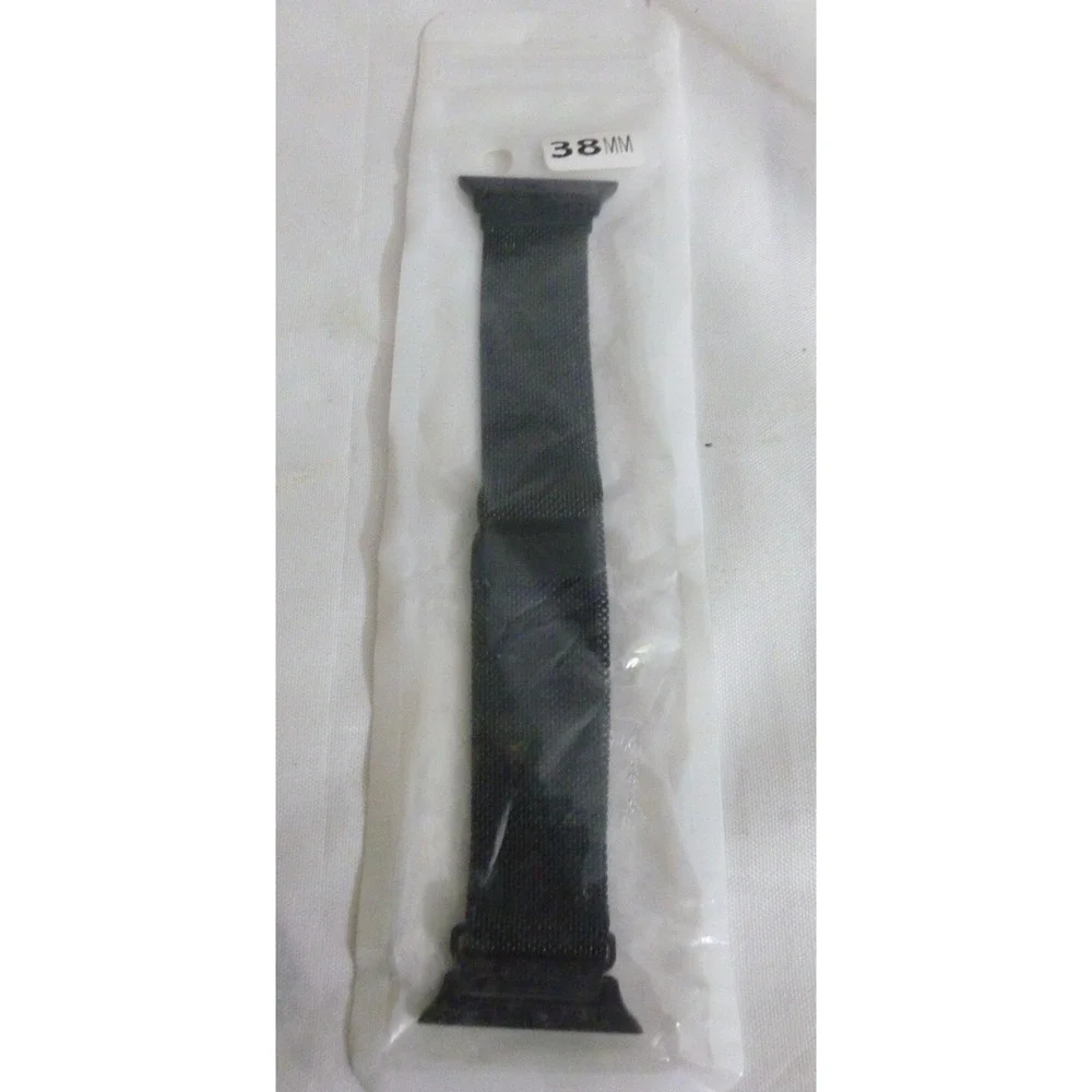Milanese Loop Mesh Band Strap for Apple Watch 38mm ~ Black ~ New